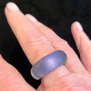 Alexis Bittar lucite and gunmetal ring